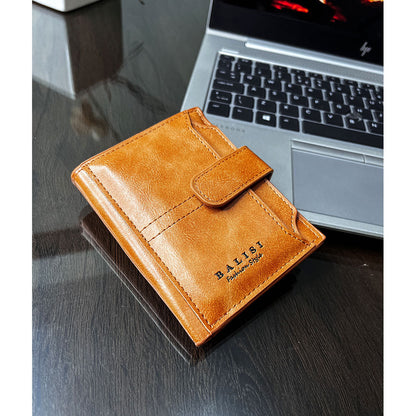 Original Buffalo Leather Fold Wallet For Cash & Cards